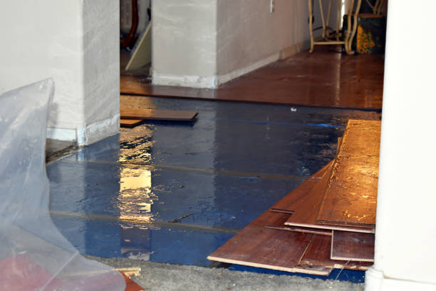 Professional Flood Damage Restoration technician working in Hinkley, CA